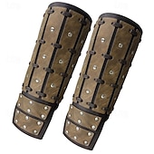 preiswerte Rüstung-Retro Vintage Punk &amp; Gothic Mittelalterlich Rüstung Armband Handgelenkstütze Wikinger Tempelritter Kreuzritter Ranger Schildmaid Bogenschießen Kostüm Herren Vikinger Fantasie Halloween Karneval
