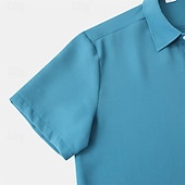 economico camicia da uomo con bottoni-Per uomo Camicia Camicia Estiva Camicia casual Camicia da Spiaggia Camicia con Bottoni Bianco Verde chiaro Blu marino Blu Viola Manica Corta Semplice Bavero Vacanza Camicia hawaiana Tasca