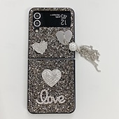 Χαμηλού Κόστους Samsung Θήκη-τηλέφωνο tok Για Samsung Galaxy Z Flip 7 Z Flip 6 Z Flip 5 Z Flip 4 Z Flip 3 Πίσω Κάλυμμα Bling Glitter Shiny Ανθεκτική σε πτώσεις TPU Στρας Μεταλλικό
