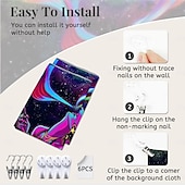 levne Tapiserie Blacklight-blacklight gobelín uv reaktivní záře ve tmě záře party neonka psychedelický trippy mlhavý závěsný gobelín nástěnná malba pro obývací pokoj ložnice