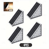 Недорогие Наземные огни-Солнечные фонари на террасе с датчиком движения, светильники для ступенек, водонепроницаемые уличные светильники для ступенек, автоматическое включение/выключение солнечных фонарей для ступенек, лестниц, крыльцо, двор, патио, дорожка, украшение