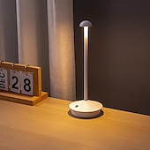 cheap Table Lamps-Rechargeable Mushroom Table Lamp, Portable Wireless Touch Desk Lamp, LED Night Light with Dimmable Brightness for Living Room, Home Office, Restaurant