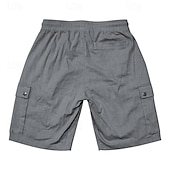 abordables Classique-Homme Short Cargo Short Cordon Taille elastique Multi poche Plein Vestimentaire Court Extérieur du quotidien Sortie Mode Classique Noir Jaune