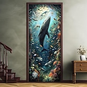 levne Garážové a dveřní bannery-podvodní jeskyně dveřní kryty dveří gobelín dveřní záclona dekorace pozadí dveřní prapor pro přední dveře statek dovolená party dekor zásoby