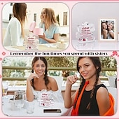 tanie Posągi-wyjątkowa akrylowa ozdoba w kształcie puzzli dla Twojej siostry, idealny inspirujący prezent na urodziny, święta, dekoracje stołu i wystrój domu