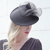 billige Partyhatter-pannebånd hatter hodeplagg fiber solhatt tallerkenhatt topp hatt bryllup teselskap elegant bryllup med blonder side tyll hodeplagg hodeplagg