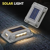 economico Luci a terra-Luci solari per vialetto, lampada da ponte per passerella Lampada a LED per gradini per scale esterne ad energia solare per cortile, patio, giardino