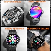 levne Chytré hodinky-Chytré hodinky 1,85 palce HD obrazovka chytré hodinky pro muže 710mAh baterie dlouhá výdrž Bluetooth volání fitness hodinky chytré hodinky