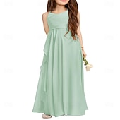 economico Vestiti per serate-Bambino Da ragazza Vestito da festa Tinta unica Senza maniche Anniversario Occasioni speciali Compleanno Di tendenza Adorabile Giornaliero Poliestere Estate Primavera 2-12 anni Rosa Blu Viola