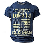 cheap Men&#039;s Funny T shirts-Men&#039;s Graphic American Flag T shirt Short Sleeve T shirt 3D Print Crew Neck Shirt Designer Retro Vintage Casual Sports Outdoor Holiday Going out Black Brown Army Green Spring &amp; Summer Clothing Apparel