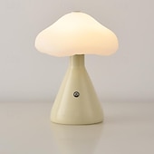 baratos Candeeiros de mesa-Lâmpada de cogumelo regulável portátil para quarto, lâmpada de cabeceira led com carregamento usb, luz noturna sem fio para decoração de casa
