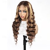economico Parrucche lace front capelli veri-parrucca con riflessi dei capelli ishow parrucca onda profonda sciolta parrucca anteriore in pizzo 4x4 parrucche in pizzo trasparente hd
