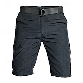 baratos Clássico-Homens Shorts táticos Bermuda Cargo Calção Bermudas Cintura elástica Bolso Com Zíper Tecido Prova-de-Água Secagem Rápida Comprimento do joelho Ao ar livre Casual Acampar e Caminhar Esportes Moda