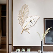 お買い得  金属壁の装飾-羽掛け時計リビングルーム壁掛け時計家庭用テレビ壁装飾時計78 * 55センチメートル