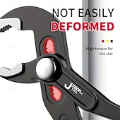 cheap Home Improvement-Water Pump Pliers Quick-Release Plumbing Pliers Pipe Wrench Adjustable Water Pipe Clamp Pliers Household Hand Tools Multi-functional Kitchen Sink Spanner Wrench That Defend Bath