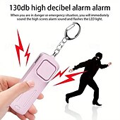 tanie Czujniki i alarmy-Alarm samoobrony 130 dB anty-wilk kobiety ochrona bezpieczeństwa alert breloczek bezpieczeństwa osobistego krzyczy głośny alarm awaryjny