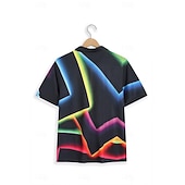 abordables Polo géométrique pour homme-Homme Géométrique Chemise de golf Manche Courte Polos Chemises à Col Occasionnel Vêtements de vacances Tenue formelle Vêtements de festival Impression 3D Boutons Été Jaune