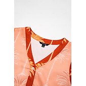 abordables robe décontractée imprimée-robe midi à fleurs et franges à col en V