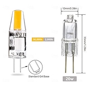 cheap LED Bi-pin Lights-COB G4 Bulb LED 2W 3W 5W AC DC 12V LED Lamp Crystal LED Light Lampadine Lampara Ampoule LED Bulb G4 LED 6/10pcs Eye Protection No Flash