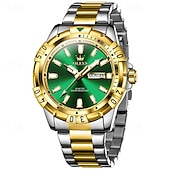 economico Orologi al quarzo-Il nuovo orologio da business da uomo del marchio Olevs orologio classico verde fantasma d&#039;acqua visualizzazione del calendario settimana orologio al quarzo impermeabile moda sportiva