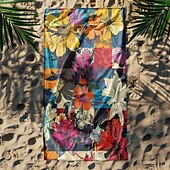 cheap Beach Towel Sets-Patchwork Floral Beach Towel,Beach Towels for Travel, Quick Dry Towel for Swimmers Sand Proof Beach Towels for Women Men Girls Kids, Cool Pool Towels Beach Accessories Absorbent Towel
