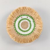 billige Veggdekor-veggdekorasjon vegghengende cattail veving etnisk stil raffia duskkant bohemisk b&amp;b hotellrestaurant