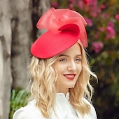 billige Partyhatter-pannebånd hatter hodeplagg fiber solhatt tallerkenhatt topp hatt bryllup teselskap elegant bryllup med blonder side tyll hodeplagg hodeplagg