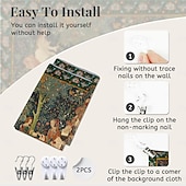 tanie Tkanina średniowieczna-Średniowieczny Gobelin Malarski Gobelin z epoki średniowiecza Sztuka na ścianę Duży gobelin Dekoracja muralu Fotograficzne tło Koc Zasłona Dom Sypialnia Salon Dekoracja