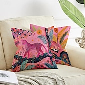 economico stile animale-Modello Leopardo Verde 1 Pc Federe Per Cuscini Di Dimensioni Multiple Cuscini Decorativi Per Esterni Costieri Morbidi Fodere Per Cuscini In Velluto Per Divano Letto Decorazioni Per La Casa