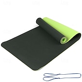 voordelige Anti-stress-tpe6mm tweekleurige yogamat set van vijf stuks voor sport fitness stretching latex 2080 weerstandsriem wordt geleverd met rugzakriem
