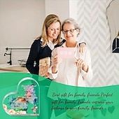 economico Statue-Placca a cuore in acrilico Regali cristiani per donne uomini Fede Natale Fermacarte in acrilico Regali religiosi di ispirazione Decorazioni per la casa Decorazioni per la camera Decorazioni per la