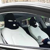 baratos Capas para bancos de automóveis-Capa decorativa para cabeça de assento de carro, protetor engraçado para assento de carro, lavável à máquina, capa para assento de carro, adequada para o interior do carro
