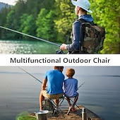 preiswerte Campingmöbel-Klapp-Campingstuhl zusammenklappbarer Hocker-Rucksack Mini-Klappstuhl für den Außenbereich tragbare Sitz- und Tischtasche für Indoor-Angeln Outdoor-Reisen Wandern Strand BBQ (Tarnmuster)