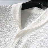 cheap Men&#039;s Basic Tees sets-Men&#039;s Polo 2 Piece Street Casual Lapel Short Sleeve Comfortable Solid Colored Drawstring Summer Spring Regular Fit Black White Polo