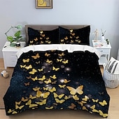 billiga Påslakanset-fjärilsbroderi dubbelsäng påslakan enkelsäng varm blomsterbäddset 2-delat set 3-delat set lätt och mjuk kort plysch set