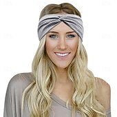 billiga Hårstylingstillbehör-pannband för kvinnor halkfria för kort hår. yoga träning löpning sport elastiska hårband för kvinnors hår twist turban hårinpackning för tjejer