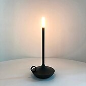 economico Lampade da tavolo-Lampada da tavolo senza fili in alluminio touch a forma di candela con dimmer touch di tipo C ricaricabile lampada da tavolo per interni camera da letto soggiorno decorazione