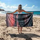Недорогие наборы пляжных полотенец-пляжное полотенце удобные одеяла любовь морская серия банное полотенце большое полотенце с 3d принтом полотенце банное полотенце пляжная простыня одеяло классическое 100% микроволокно