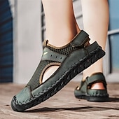 preiswerte Outdoor-Sandalen-Braune Mesh-Sandalen für Herren – atmungsaktive und stylische Sommerschuhe für Strand, Urlaub &amp; Outdoor-Aktivitäten