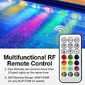 cheap Underwater Lights-2pcs Rechargeable Submersible Pool Lights with Remote, Swimming Floating Lights IP68 Waterproof  Underwater Color Changing Led Floating Lights for Hot Tub Bath
