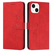 Χαμηλού Κόστους iPhone Θήκες-Θήκη Για iPhone 16 iPhone 15 Pro Max iPhone 14 13 12 11 Pro Max X XR XS 8 7 Plus Θήκη Πορτοφολιού Μαγνητική με Λουράκι Στήριξης Καρδιά TPU PU Δέρμα