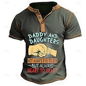 cheap Funny Words-Papa Shirts It&#039;S Not A Dad Bod It&#039;S A Father Figure Men&#039;S Casual 3D Print T Shirt Tee Henley Shirt Papa T Shirt Holiday Going Out T Shirt Gray Short Sleeve Henley Shirt Spring &amp; Summer