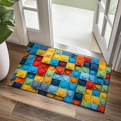 cheap Doormats-Rainbow Bricks Doormat Floor Mats Washable Rugs Kitchen Mat Non-Slip Oil Proof Rug Indoor Outdoor Mat Bedroom Decor Bathroom Mat Entrance Rug