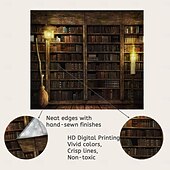 tanie gobelin krajobrazowy-zabytkowy regał na książki krajobraz ścienny gobelin wiszący pokój do nauki obraz sztuka gobelin retro regał na książki sztuka ścienna biblioteka boho hipisowska sypialnia akademik wystrój
