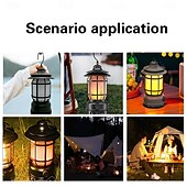 cheap Flashlights &amp; Camping Lights-LED Outdoor Camping Lantern Rechargeable LED USB Tourist Hook Torch Retro Style Rechargeable LED Camping Lamp for Outdoor Tent Night Light Emergency Lantern