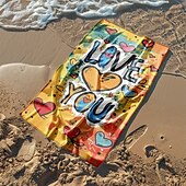 זול סטים של מגבות חוף-מגבת חוף lgbt love סדרת הדפסת תלת מימד גדולה מגבת מגבת רחצה מגבת סדין חוף שמיכה קלאסית 100% מיקרו סיבי שמיכות נוחות