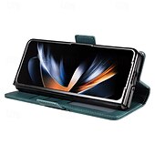tanie Etui do telefonów Samsung-telefon Kılıf Na Samsung Galaxy Z Fold 5 Z Fold 4 Z Fold 3 Etui na karty portfela Magnetyczne Ochrona całego ciała Stopka Retro PC Skóra PU
