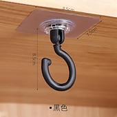cheap Home Storage &amp; Hooks-5pcs Rotatable Plastic Ceiling Hooks for Hanging Plants, Lanterns, Wind Chimes - Adhesive Ceiling Hooks, Easy to Install, No Drill Needed - Contemporary Style Ceiling Mount Hooks for Decoration