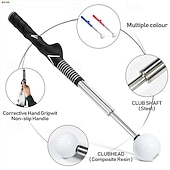 baratos Acessórios e equipamentos de golfe-Auxílio de treinamento de swing de golfe - bastão de swing retrátil com sensor de som para corrigir seu swing de golfe, perfeito para prática interna e externa, ideal para iniciantes e profissionais