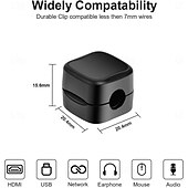 cheap Cable Organizer-12 Pieces Magnetic Cable Organizer Clips – Compact Cord Holders for USB, Type-C, Lightning – Desk Wire Management Cubes